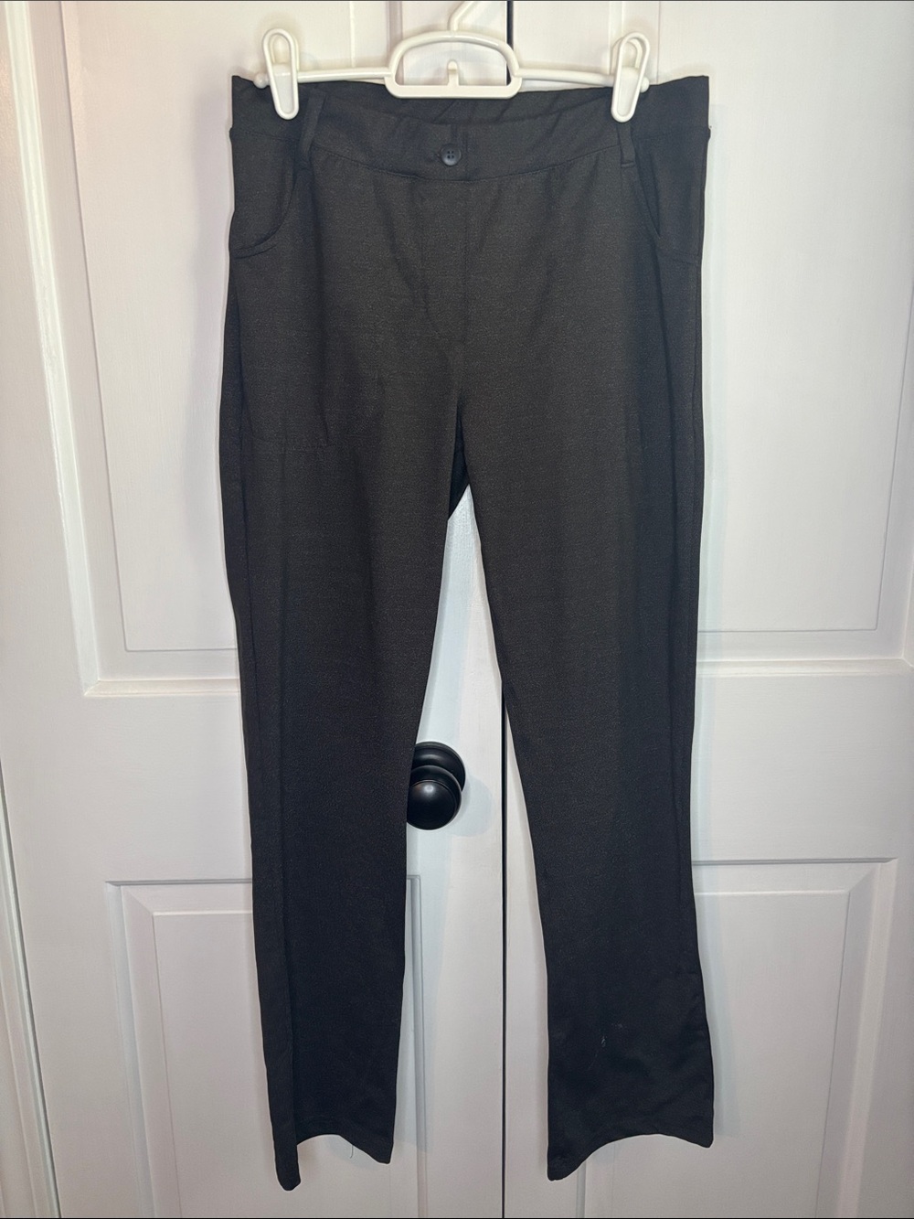 Yogipace Women’s Black Stretch Straight-Leg Work Pants